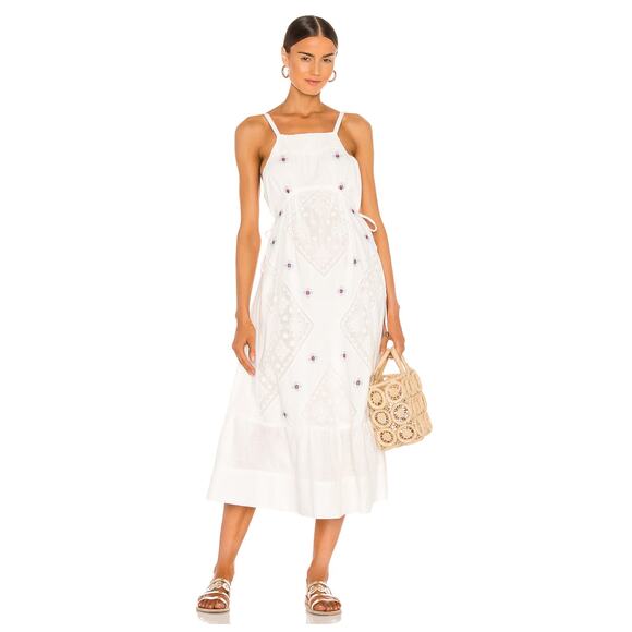 Free People Dresses & Skirts - FREE PEOPLE Dewdrop Maxi Cami Dress With Lace Inserts Size XS